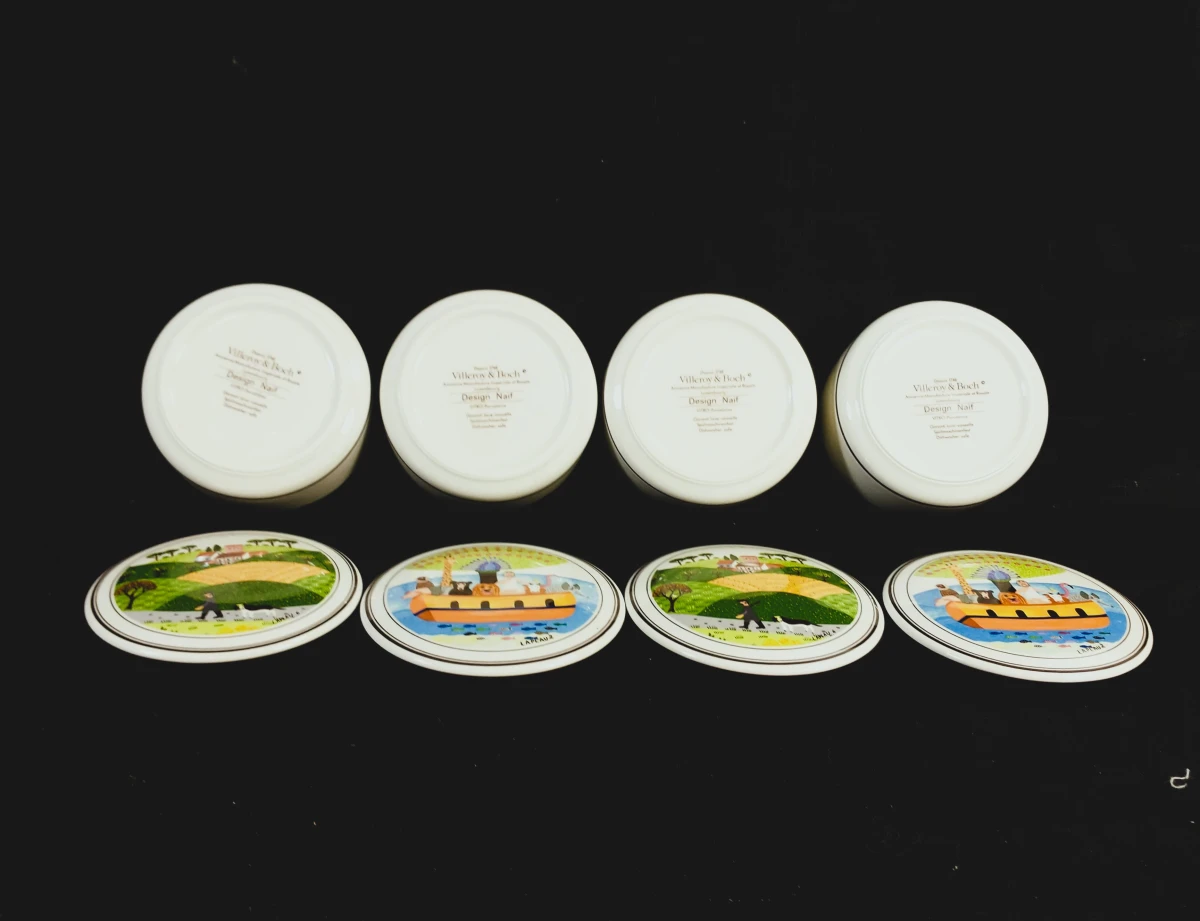 Set  Villeroy & Boch,  Design Naif, 4+1 porseleinen dozen van Gérard Laplau - foto 7