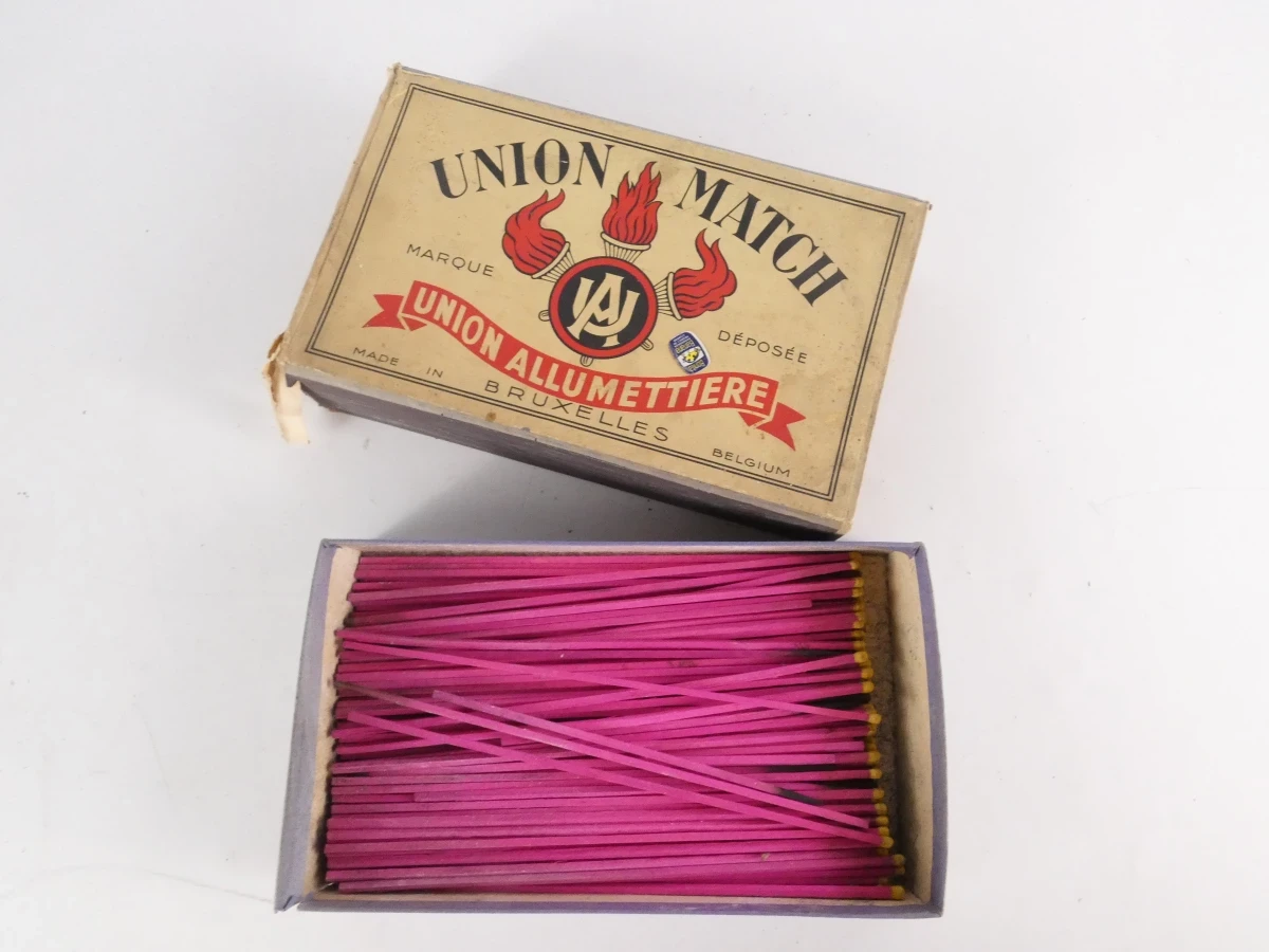 Vintage gigantische Union Match lucifers in doos - foto 3