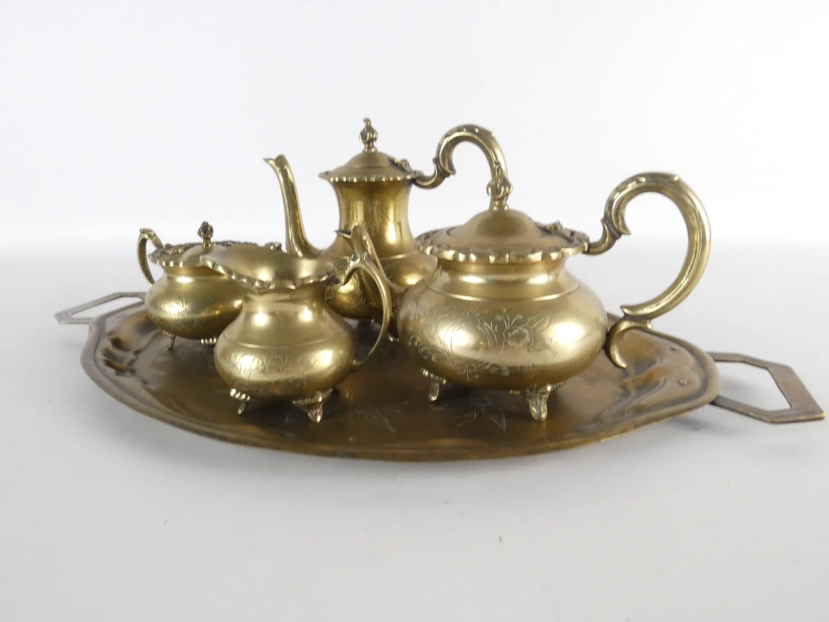 Elegant vintage verzilverd (EPNS) thee- en koffieservies(5 stuks - 4144 gr) - foto 3