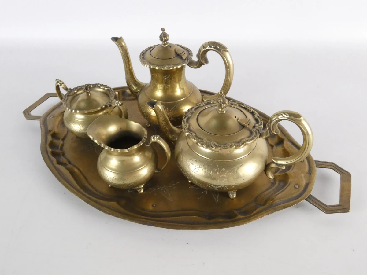 Elegant vintage verzilverd (EPNS) thee- en koffieservies(5 stuks - 4144 gr) - foto 4