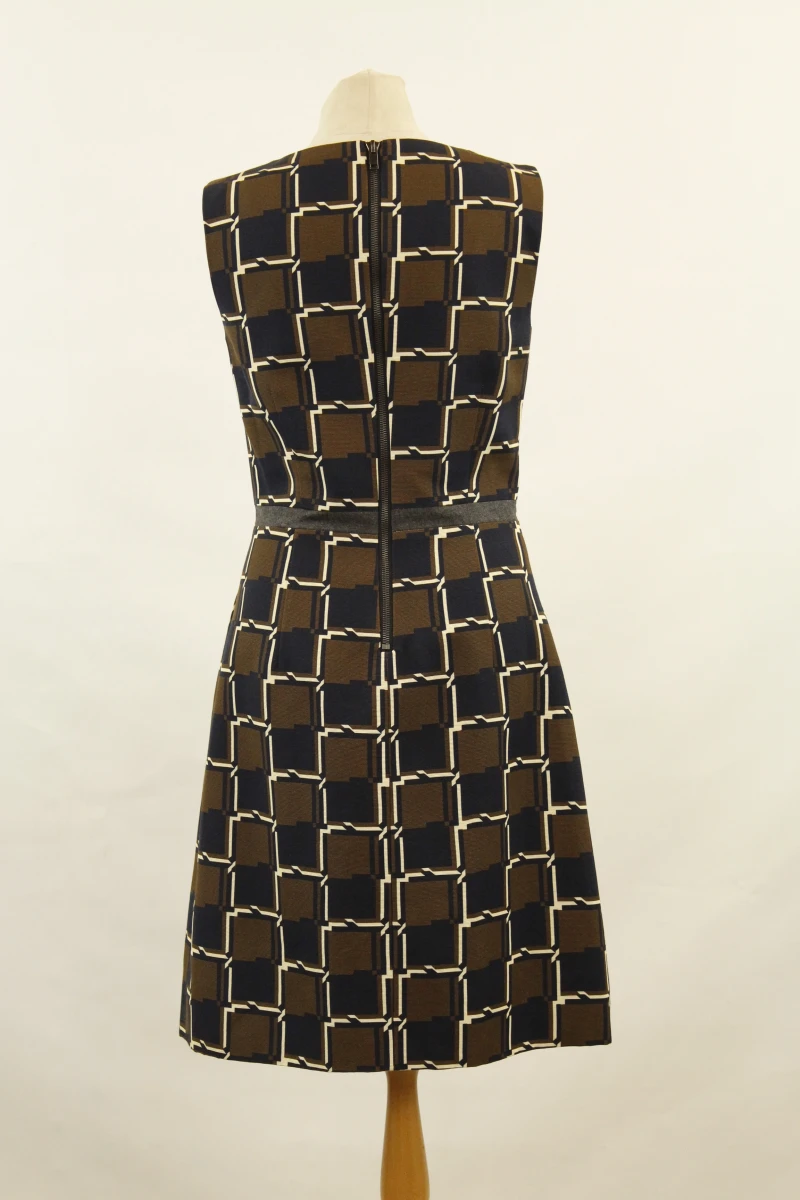 Natan Edition 5 - elegante mouwloze jurk met grafische print – kavel bij De Kringwinkel, Antwerpen