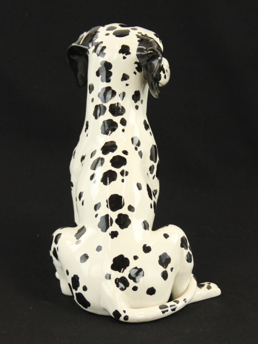Italiaans keramisch beeld van een dalmatiër - handbeschilderd - 31,5 cm - foto 4