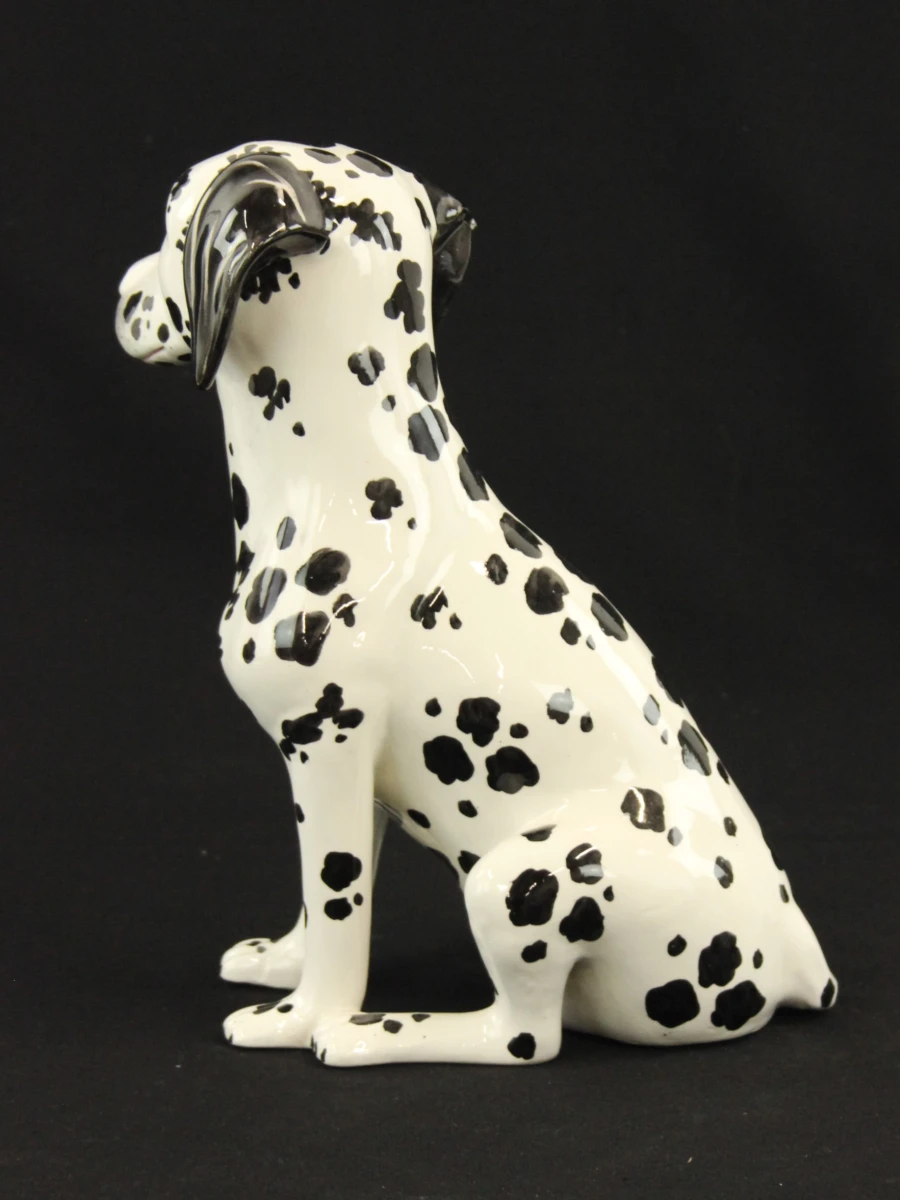 Italiaans keramisch beeld van een dalmatiër - handbeschilderd - 31,5 cm - foto 5