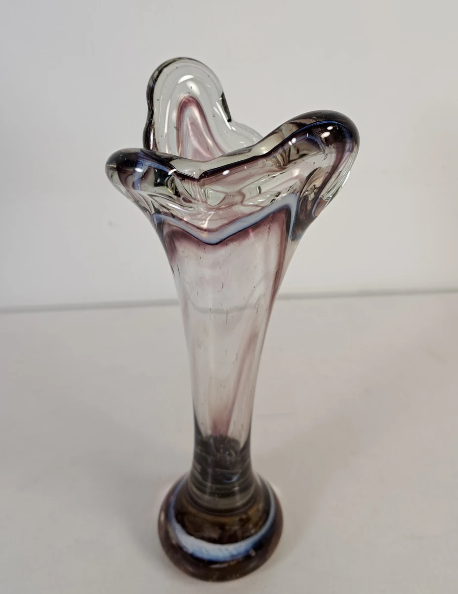 Set van 2 decoratieve glazen vazen - foto 6