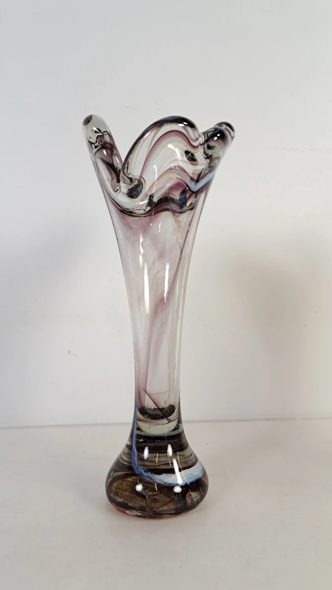 Set van 2 decoratieve glazen vazen - foto 4