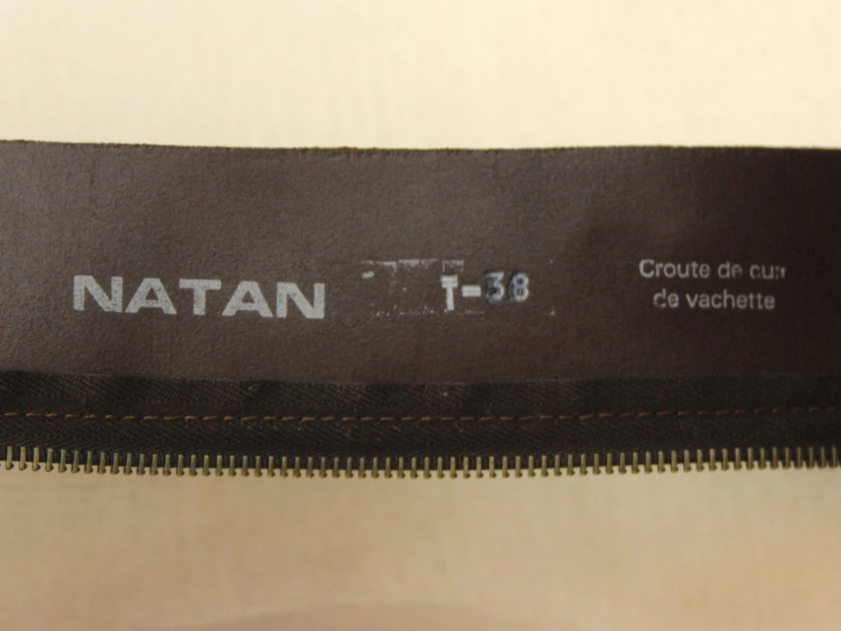 Natan Knitwear wikklerokje met  lederen riem in herfstkleuren - foto 10