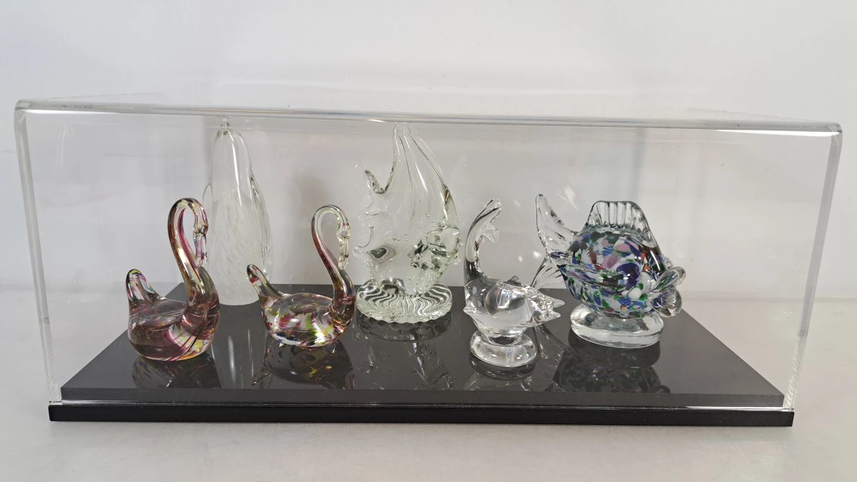 Set van 6 decoratieve glazen dierenfiguren in Murano-stijl en of Murano - foto 9