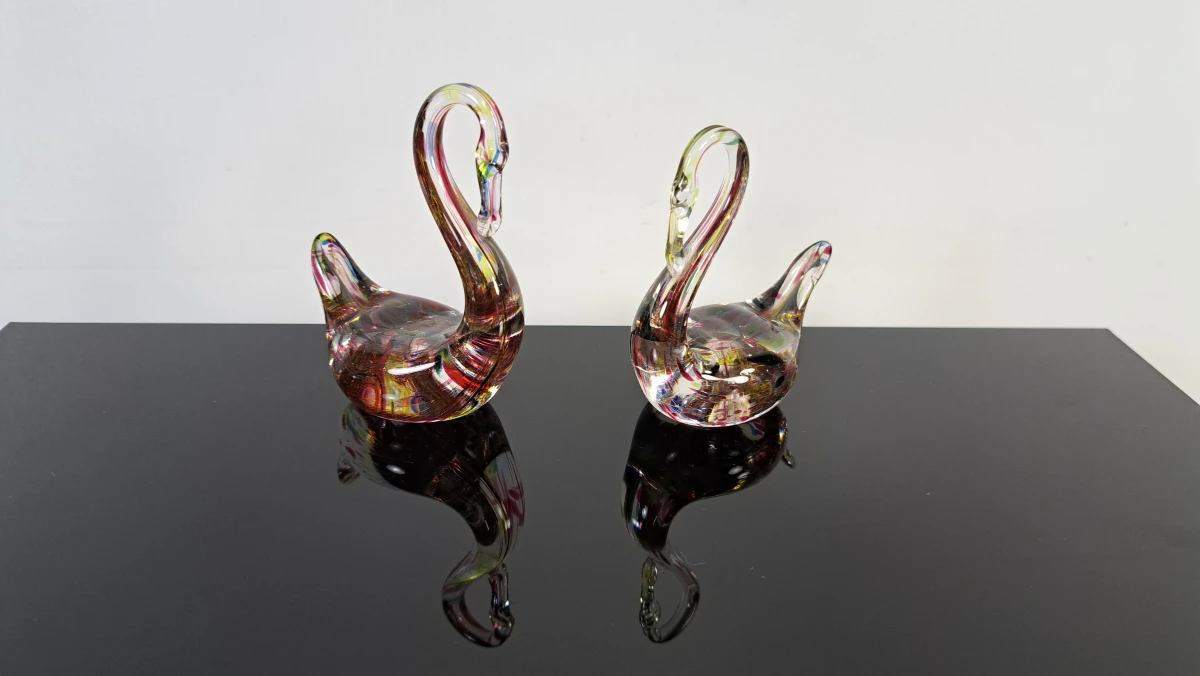 Set van 6 decoratieve glazen dierenfiguren in Murano-stijl en of Murano - foto 2
