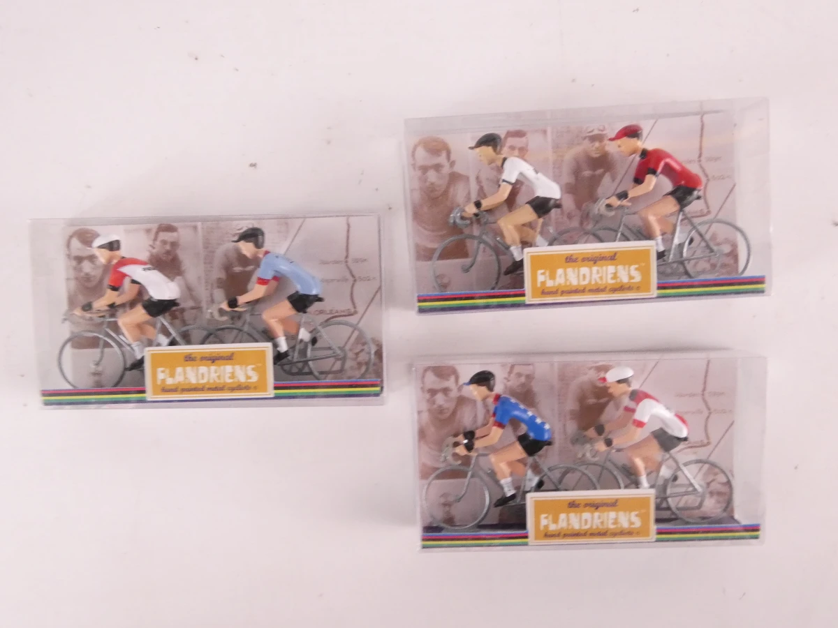 Flandriens metalen wielrenners, handgeschilderd, 60 stuks - foto 3