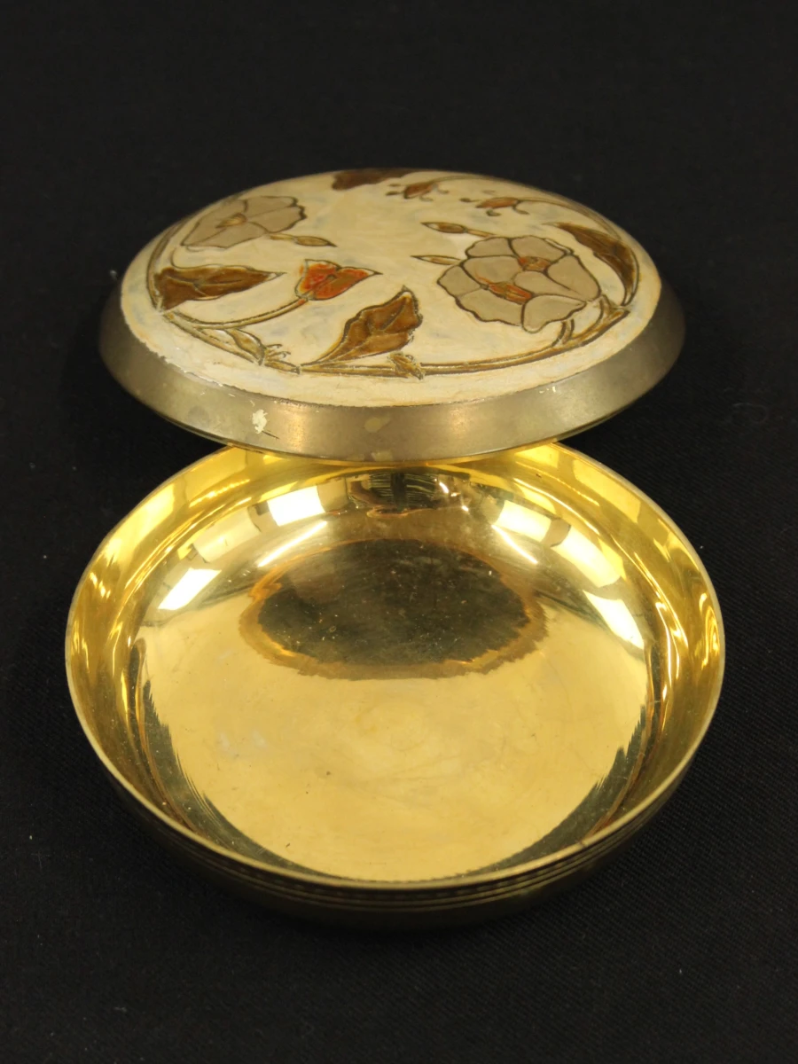 Vintage Art Nouveau-Stijl sierdoosje in messing - foto 2