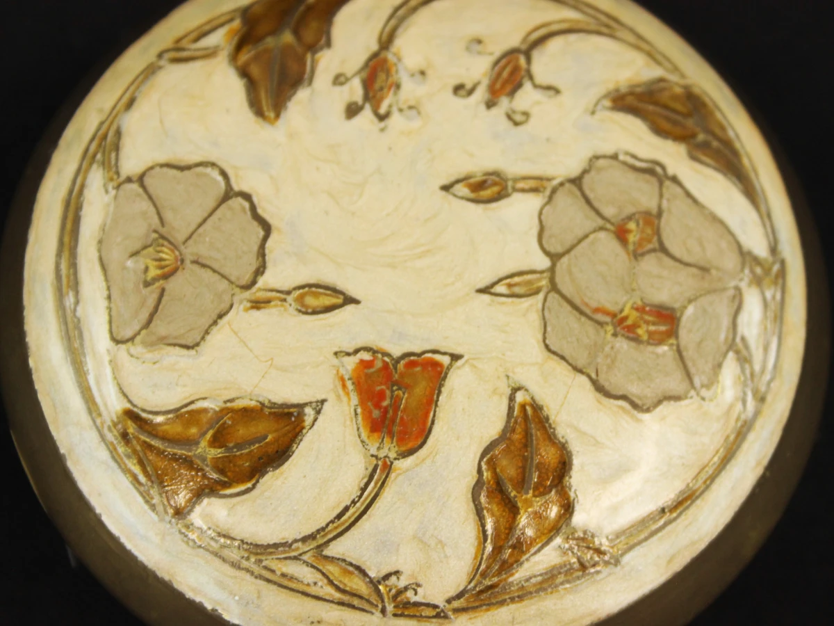 Vintage Art Nouveau-Stijl sierdoosje in messing - foto 5