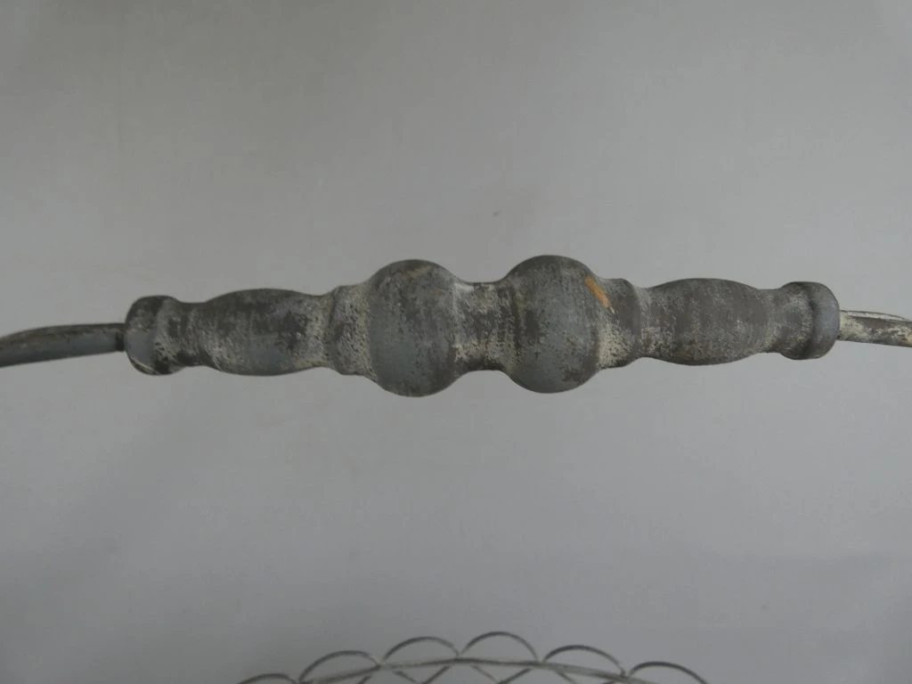 Tweeledig metalen etagère met glazen schalen - foto 2