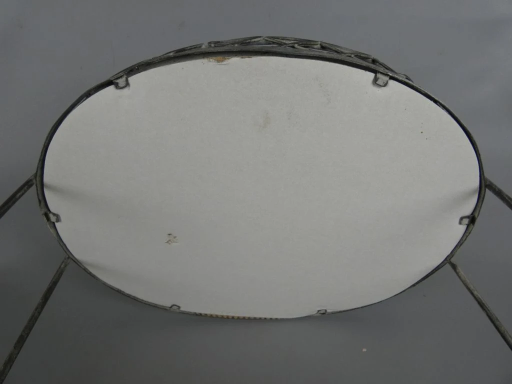 Tweeledig metalen etagère met glazen schalen - foto 7