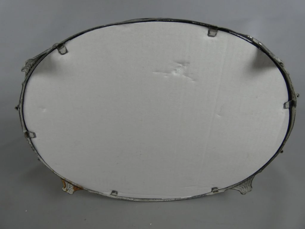 Tweeledig metalen etagère met glazen schalen - foto 8