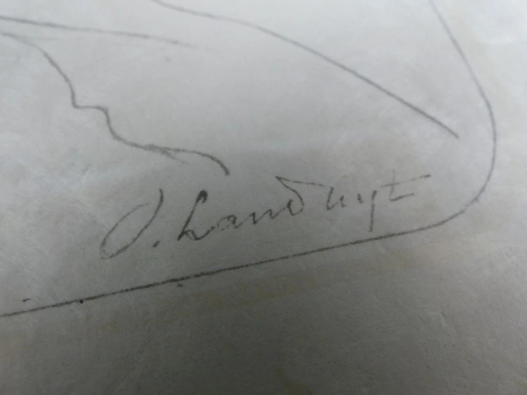 Ingelijste gravure van paarden door Octave Landuyt - foto 2