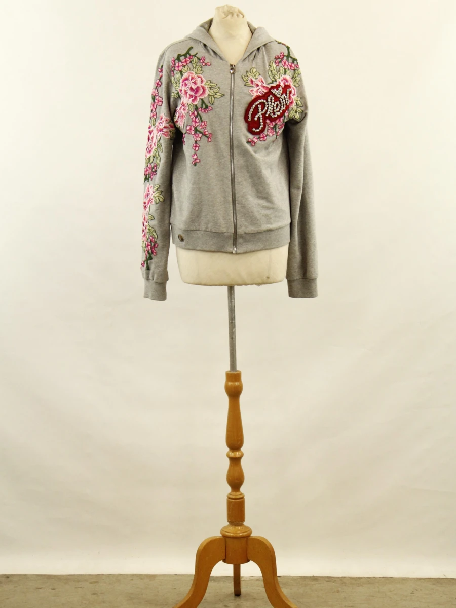 Philipp Plein couture vest met bloemenborduursel en rits - foto 2