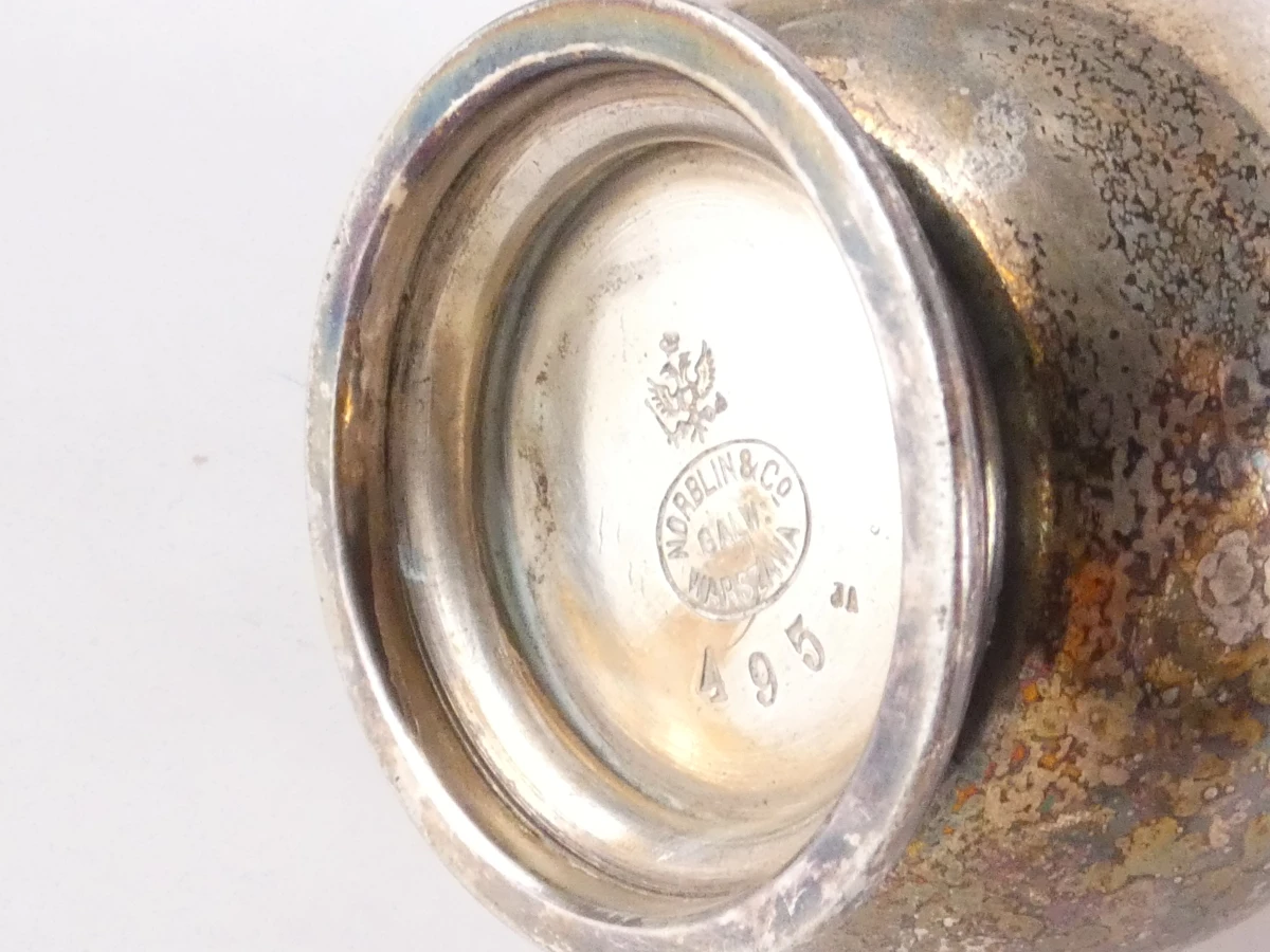 Vintage Norblin & Co. Warszawa verzilverde thee- en koffieservies (3-delig - 1080 gr.) - foto 3