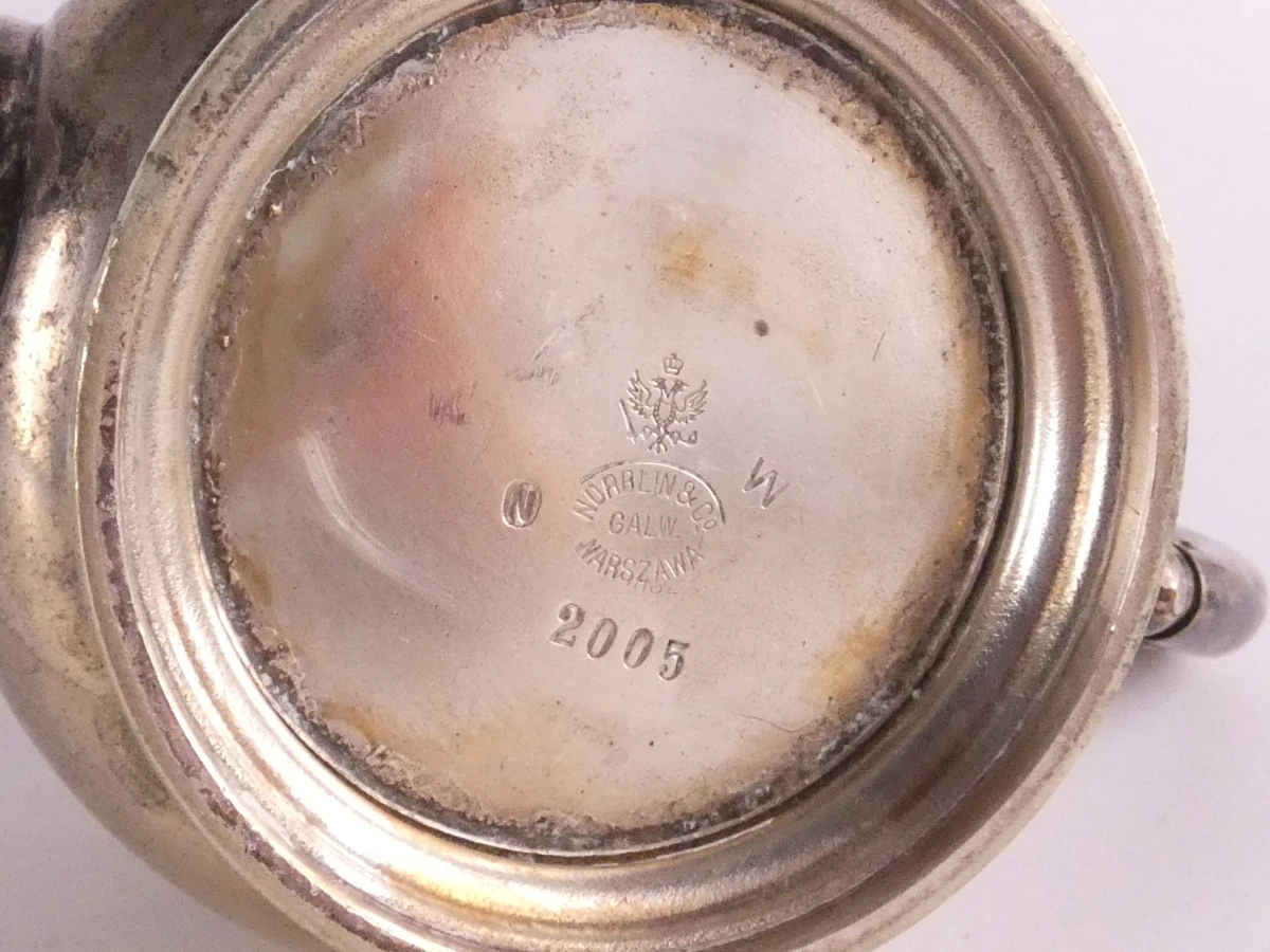 Vintage Norblin & Co. Warszawa verzilverde thee- en koffieservies (3-delig - 1080 gr.) - foto 9