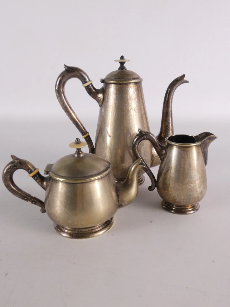 Vintage Norblin & Co. Warszawa verzilverde thee- en koffieservies (3-delig - 1080 gr.) - foto 15