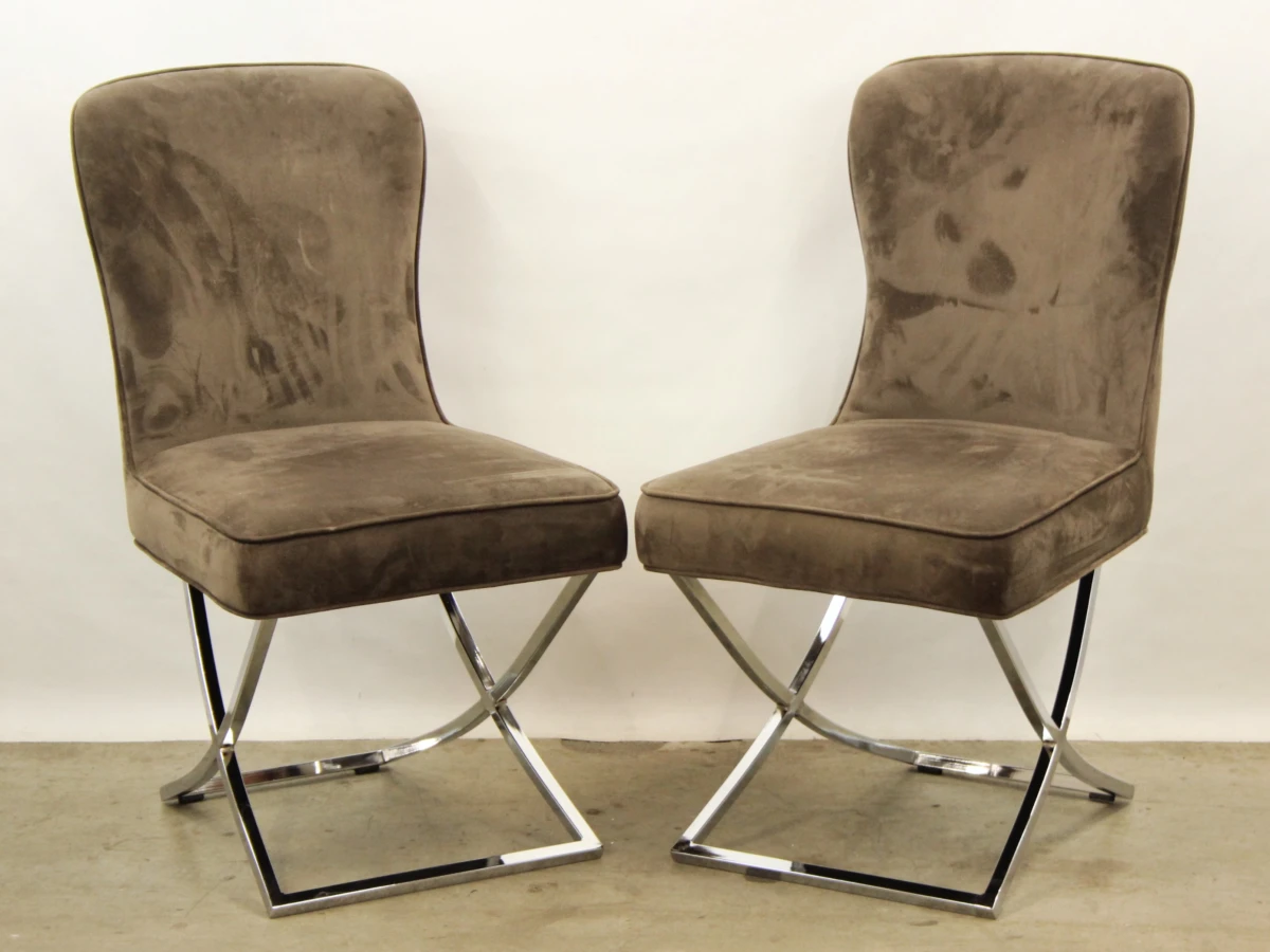 Set van 2 Rixos stoelen - MBC Living / Bilsa Sandalye - velvet & RVS - foto 2