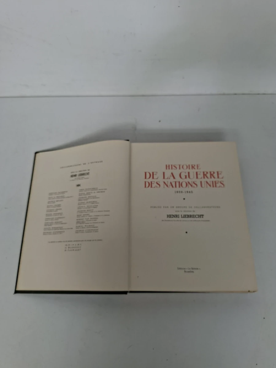 Zeldzaam Antiek Tweede Wereldoorlog Boek: "Histoire de la Guerre des Nations Unies (1939-1945)" - foto 2