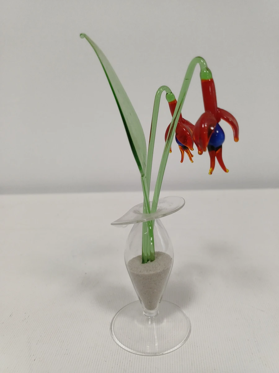 Set glazen bloemen in vaasjes - foto 8
