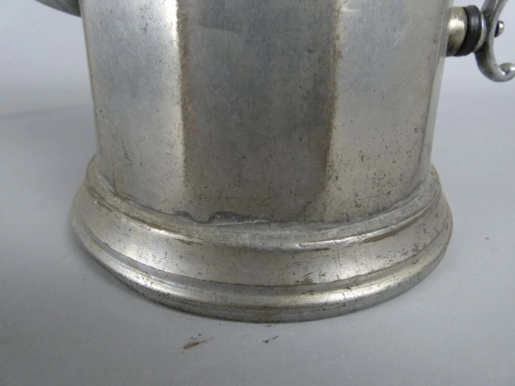 Vintage metalen koffiekan met deksel - foto 8