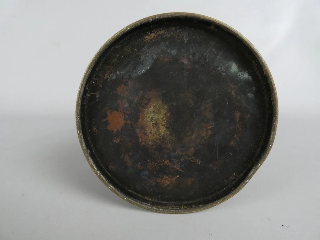 Vintage metalen koffiekan met deksel - foto 6
