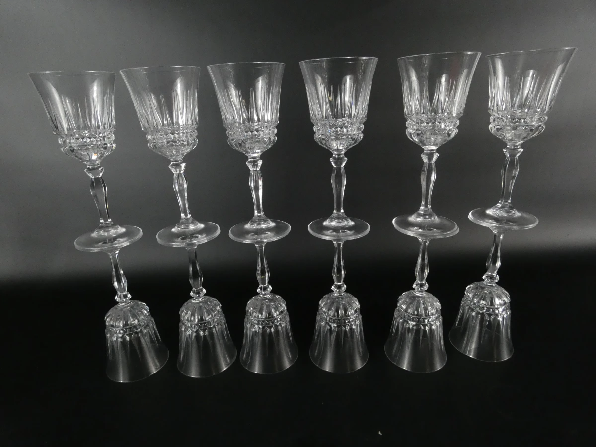45 kristallen wijnglazen met geslepen decoratie - foto 2
