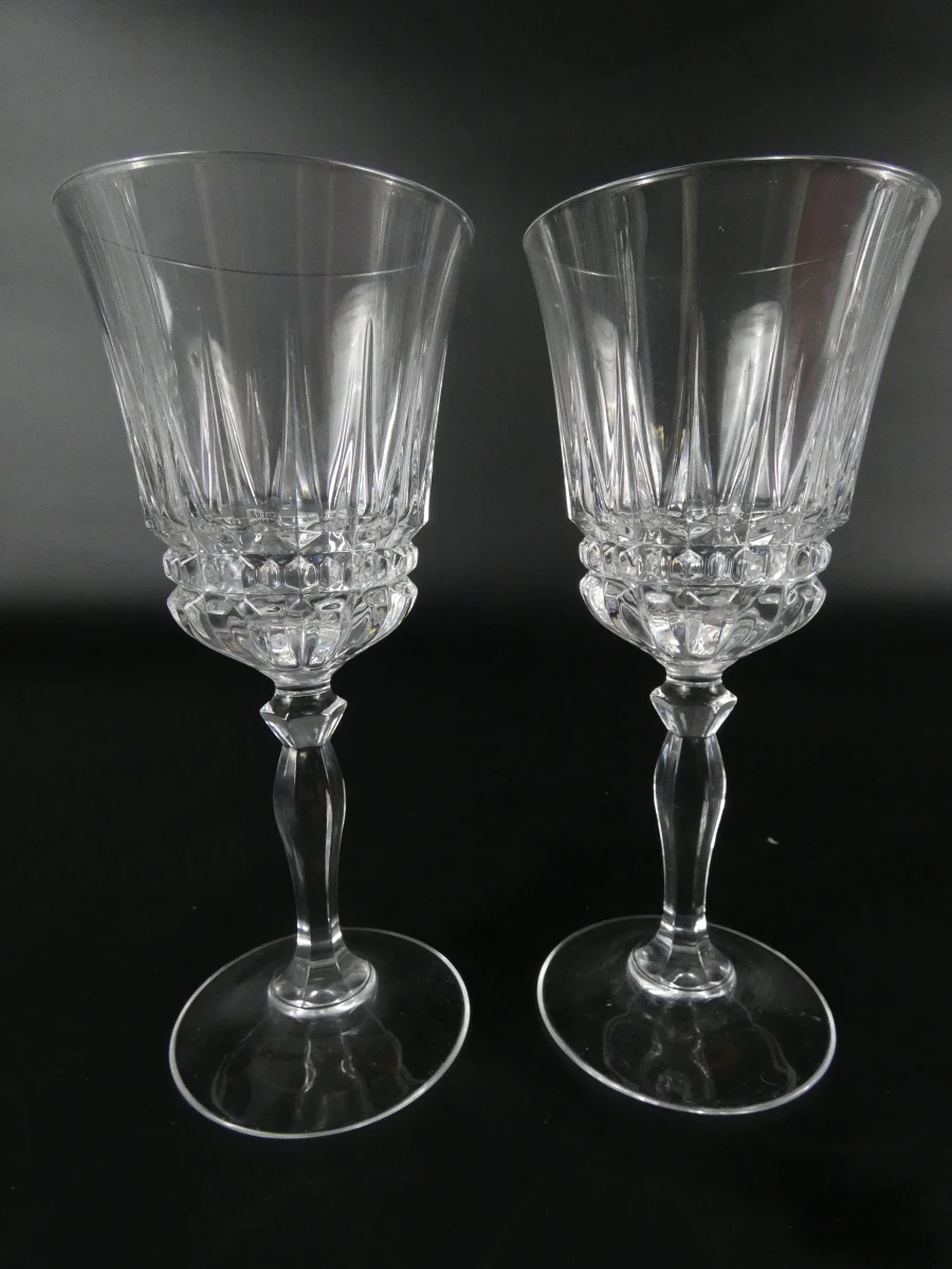 45 kristallen wijnglazen met geslepen decoratie - foto 3