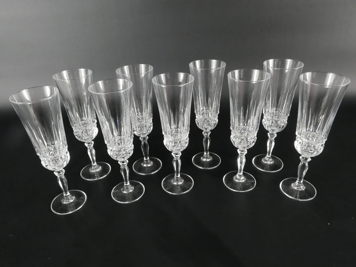 45 kristallen wijnglazen met geslepen decoratie - foto 19