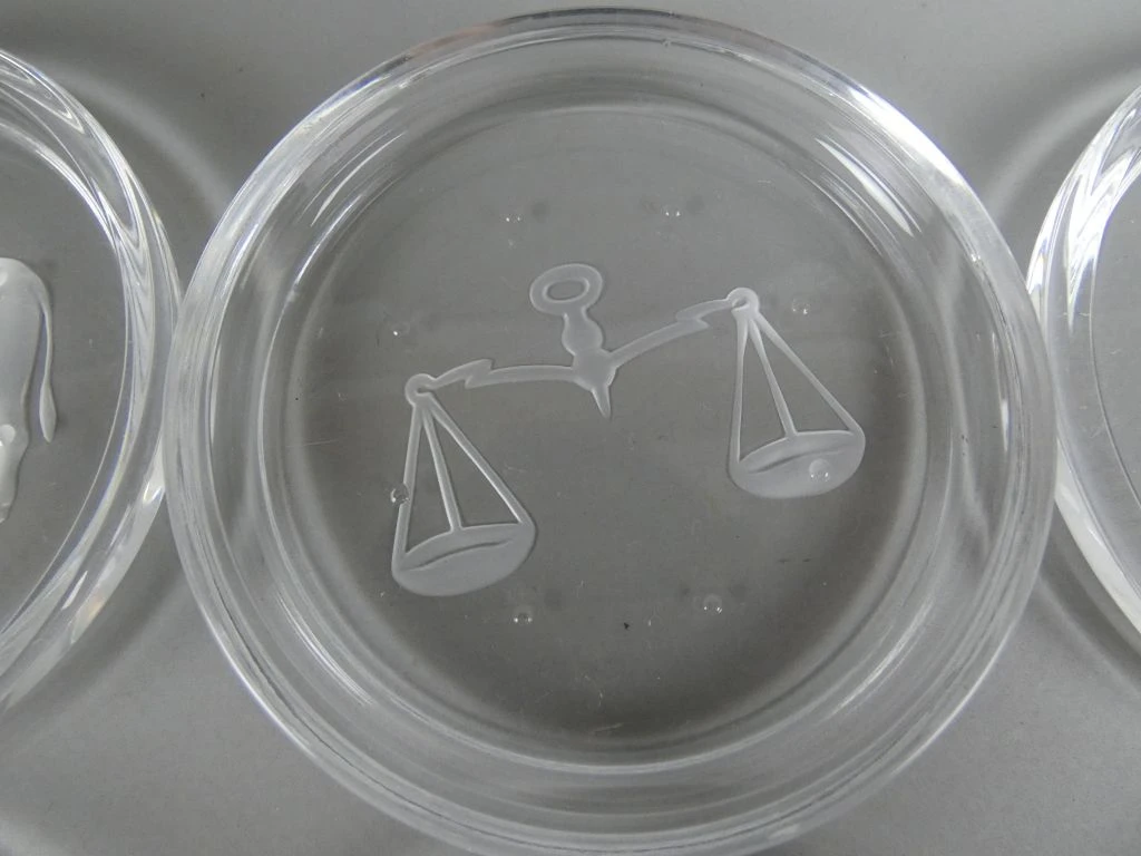 Set van 12 glazen onderzetters met sterrenbeeldmotieven - foto 5