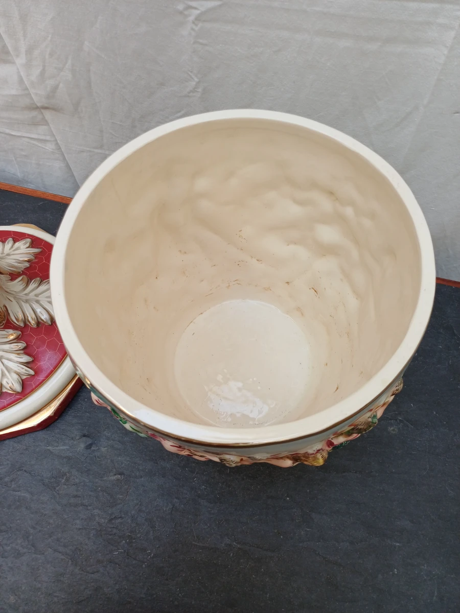 Vintage Italiaanse piedestal met vaas - foto 9