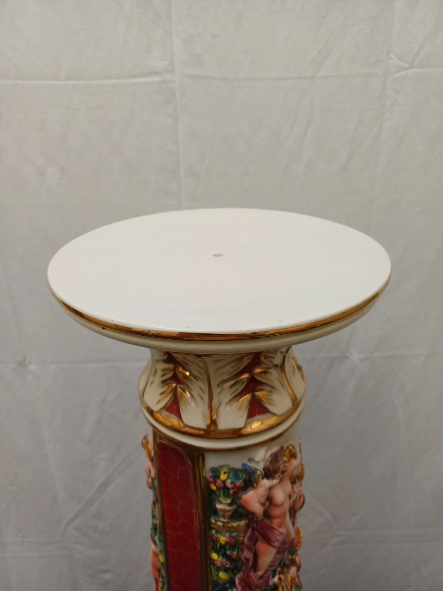 Vintage Italiaanse piedestal met vaas - foto 8