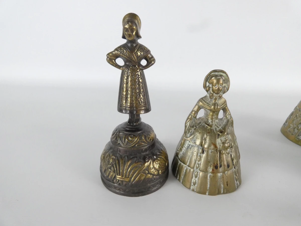 9 vintage messing decoratieve bellen - foto 3