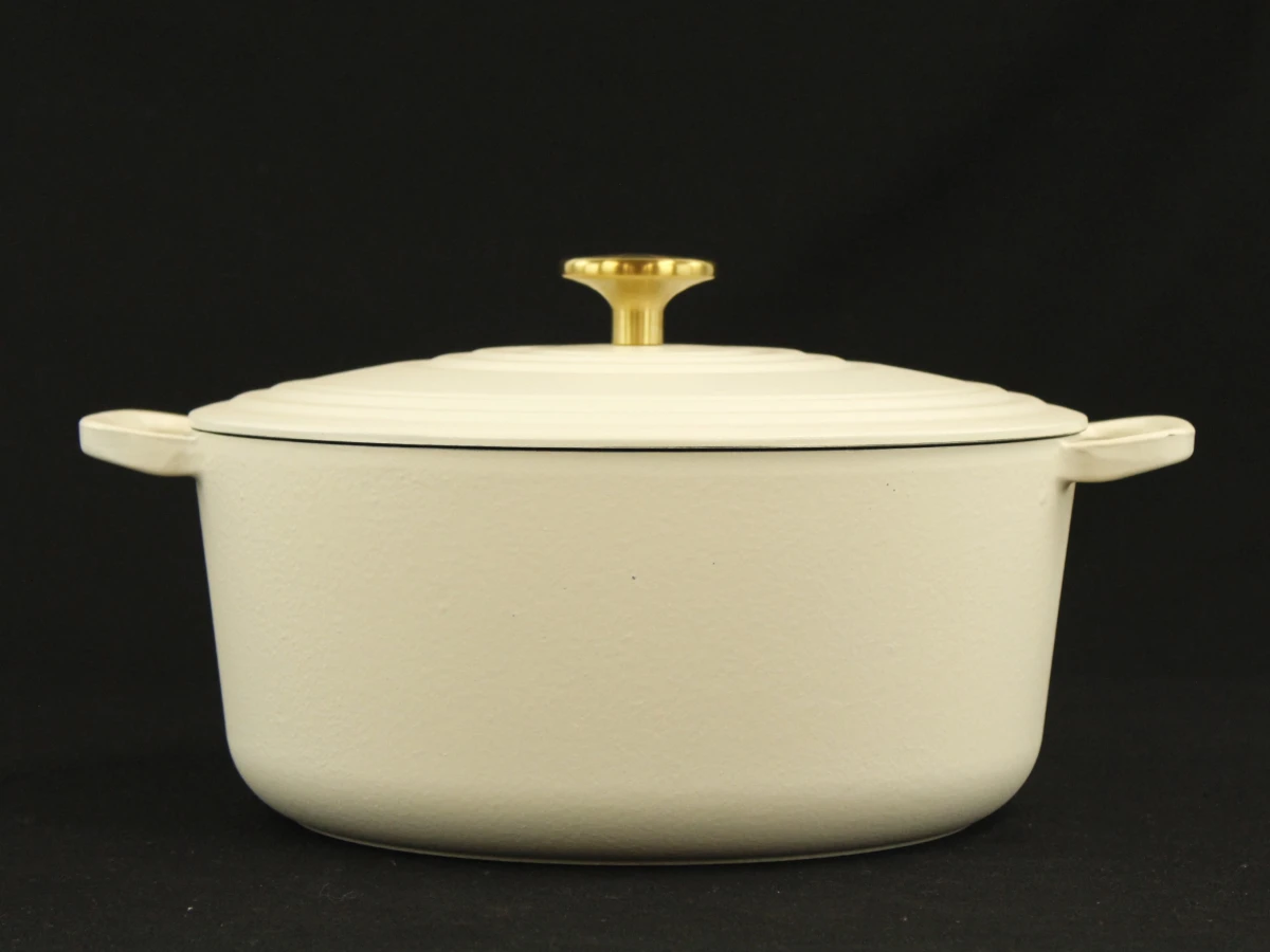 BK geëmailleerde gietijzeren braadpan in crème/ivoor (29cm) - foto 4