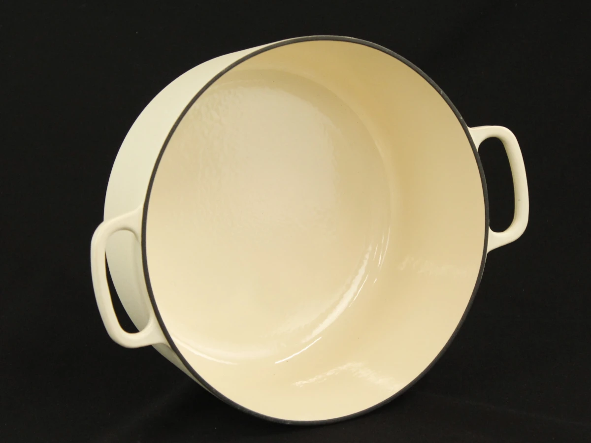 BK geëmailleerde gietijzeren braadpan in crème/ivoor (29cm) - foto 7