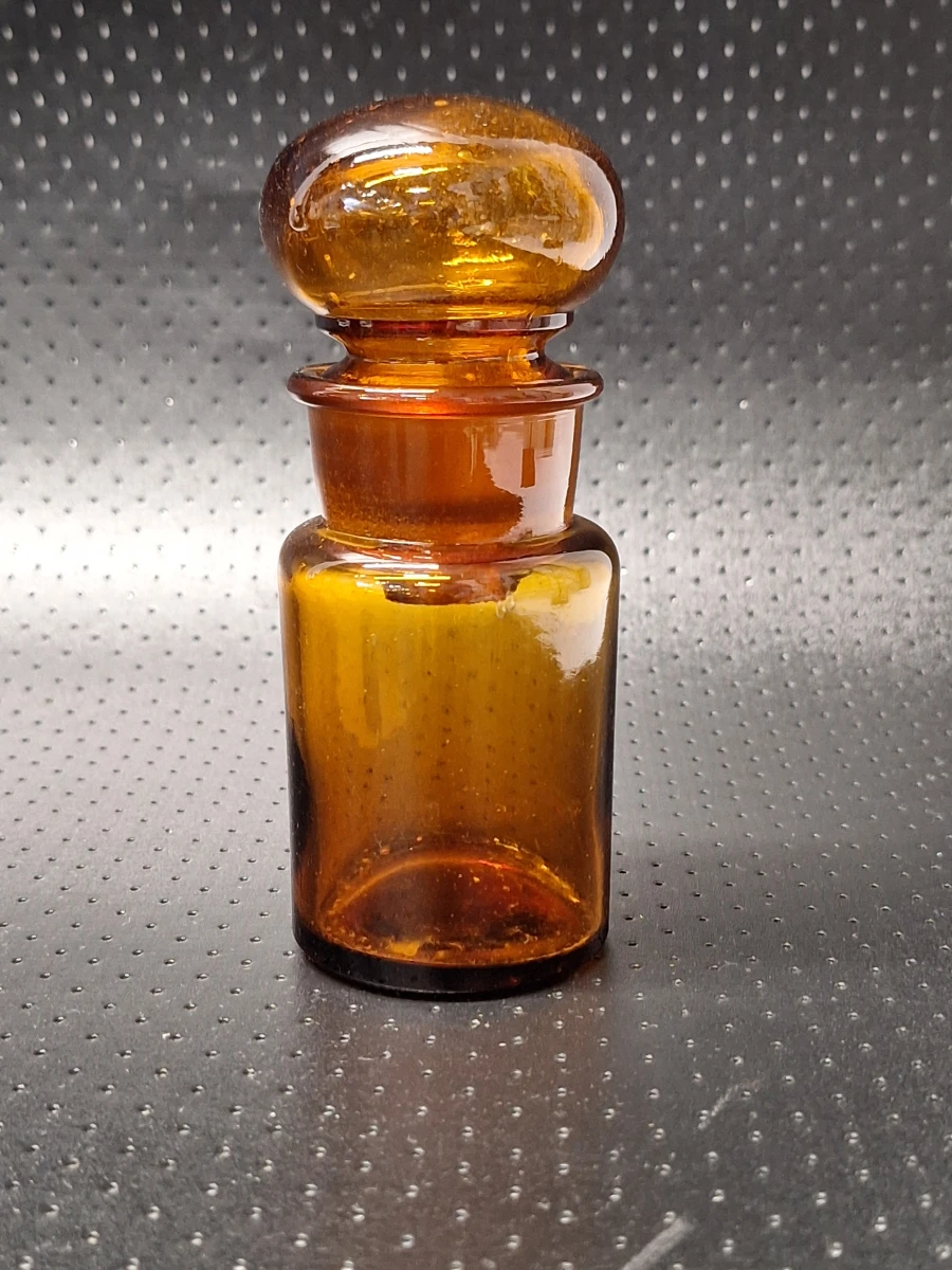 Set van 8 vintage Belgische apothekerspotten in bruin glas - Mid Century Modern - foto 9