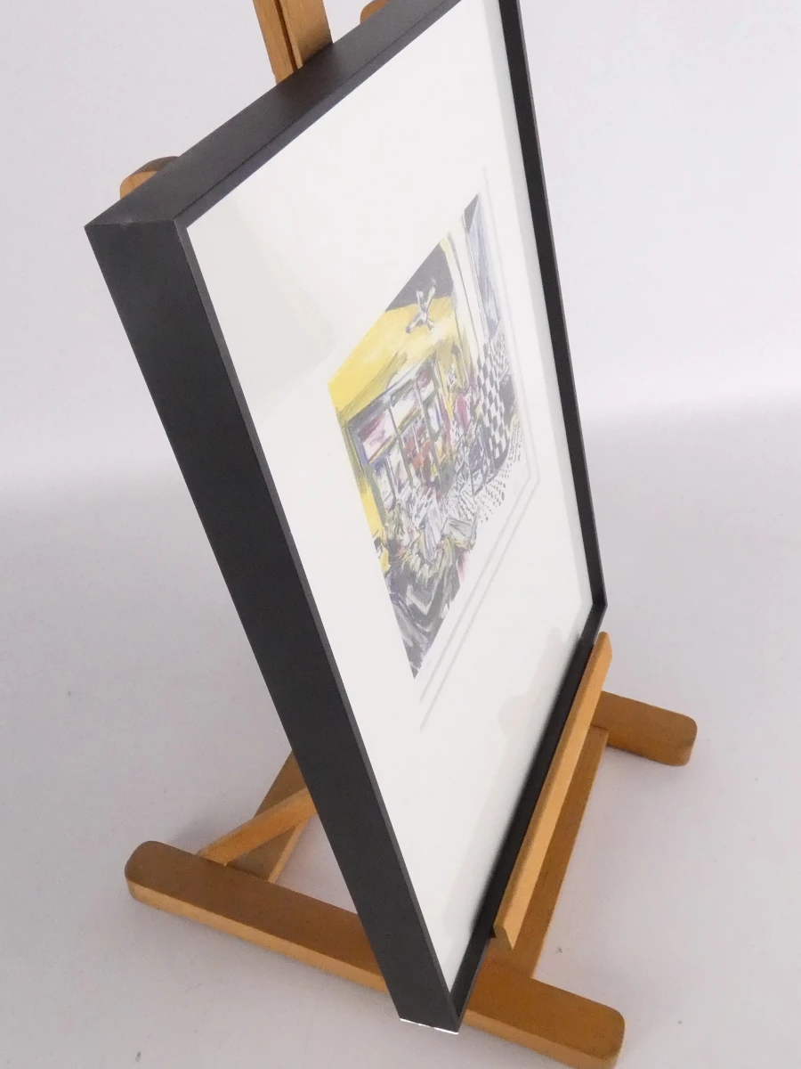 Ingelijste kleurenlitho - Café Tout-Va-Bien - Nick Andrews - foto 9