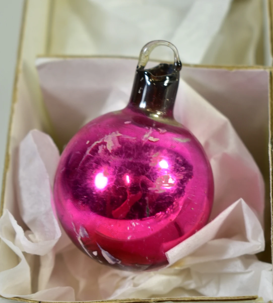 Set van 7 Ajeko glazen kerstballen - foto 2