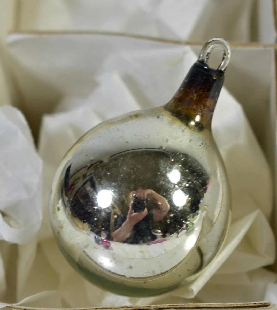 Set van 7 Ajeko glazen kerstballen - foto 5