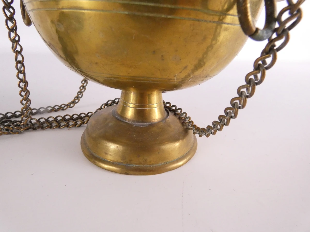 Messing wierookbrander met ketting - foto 10