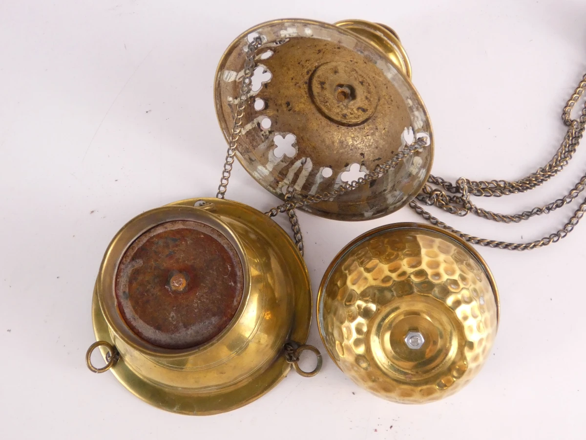 Messing wierookbrander met ketting - foto 13