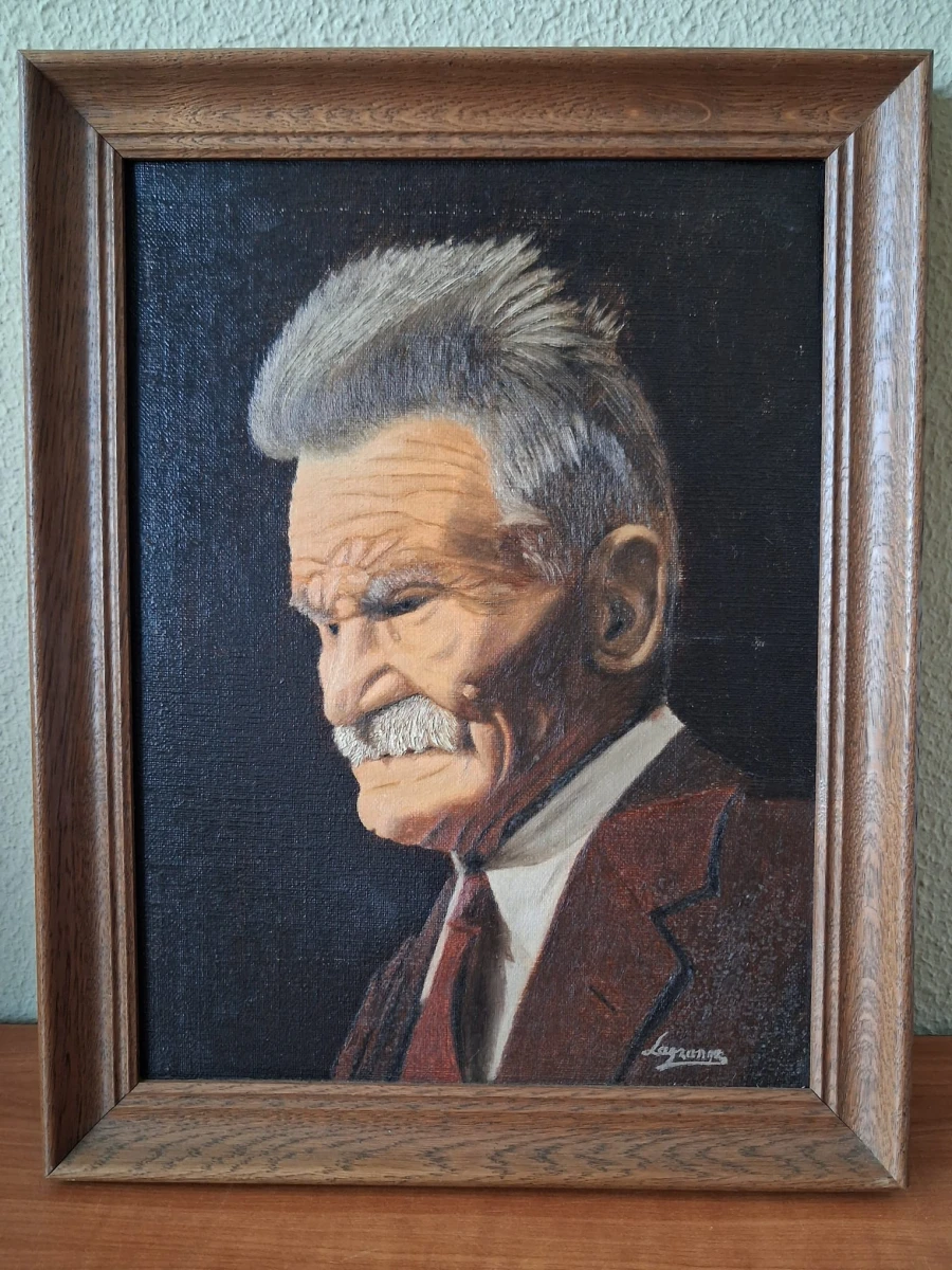 Schilderij Stijn Streuvels door Lagrange – kavel bij De Kringwinkel, Ieper