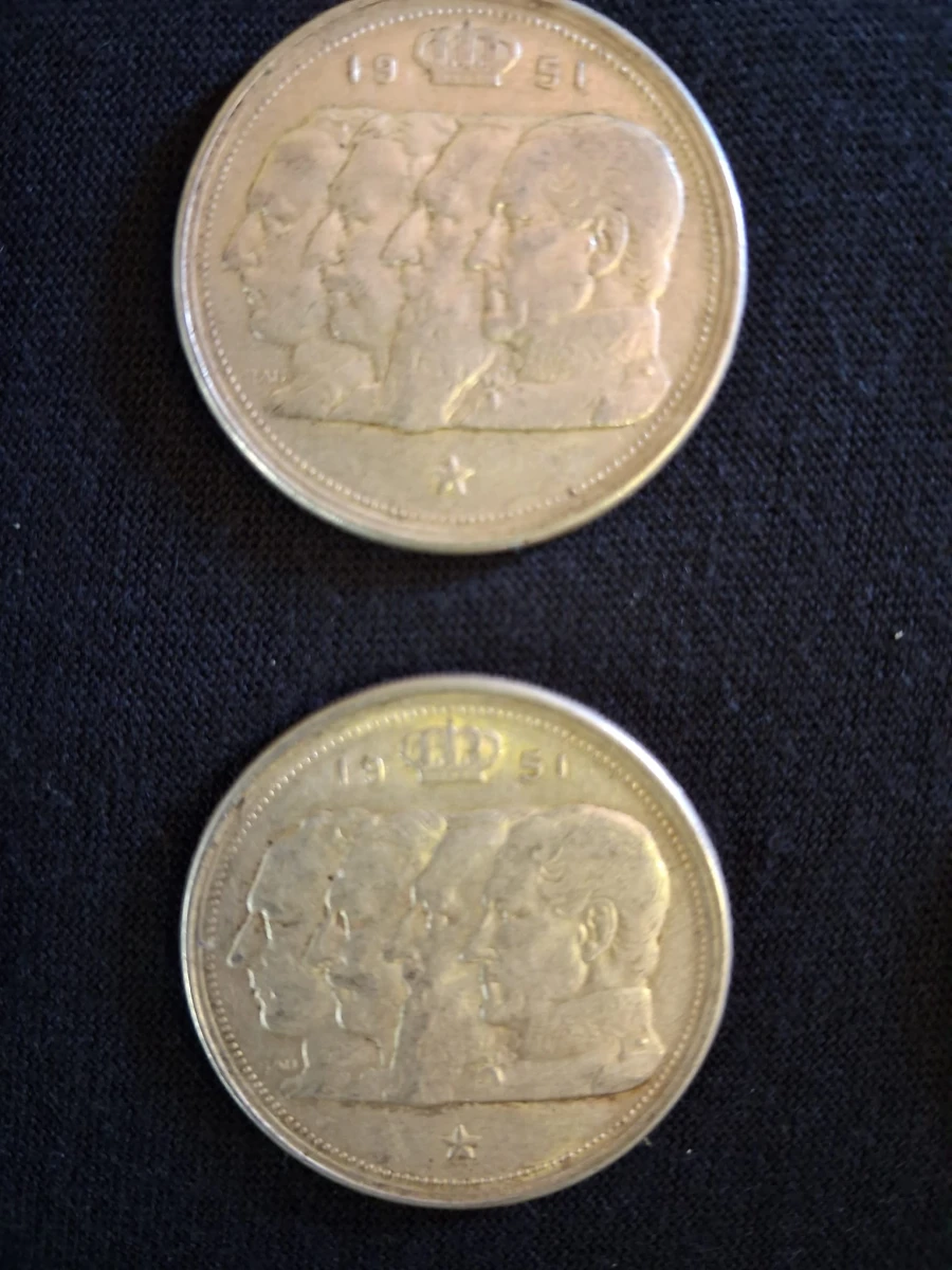 Set van 6 x 100 Belgische Franken 1951 - foto 3