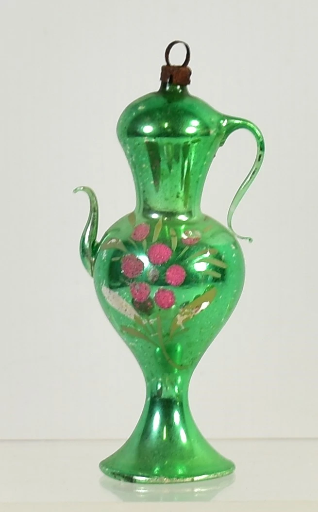 Set van 9 vintage glazen kerstornamenten - foto 4