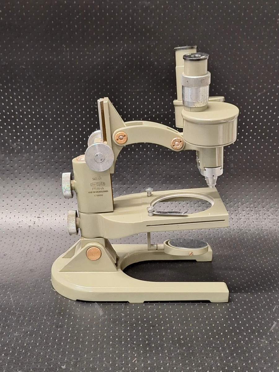 Laboratoriumset met Meopta stereomicroscoop en Corning Pyrex chemieset - foto 12