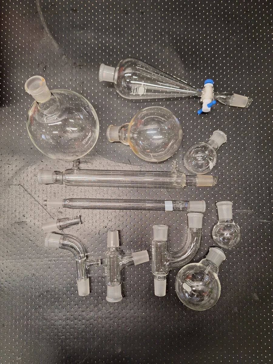 Laboratoriumset met Meopta stereomicroscoop en Corning Pyrex chemieset - foto 6