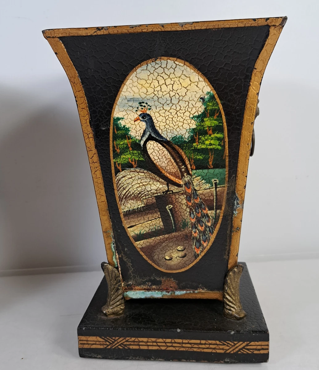 Decoratieve set met pauwpotten en leren fles - foto 9