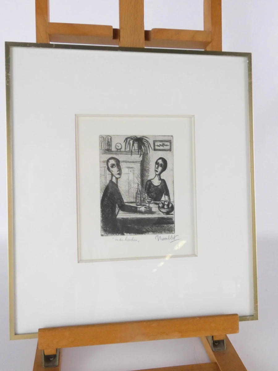 Set van 3 ingelijste kunstwerken van Humblet - foto 2